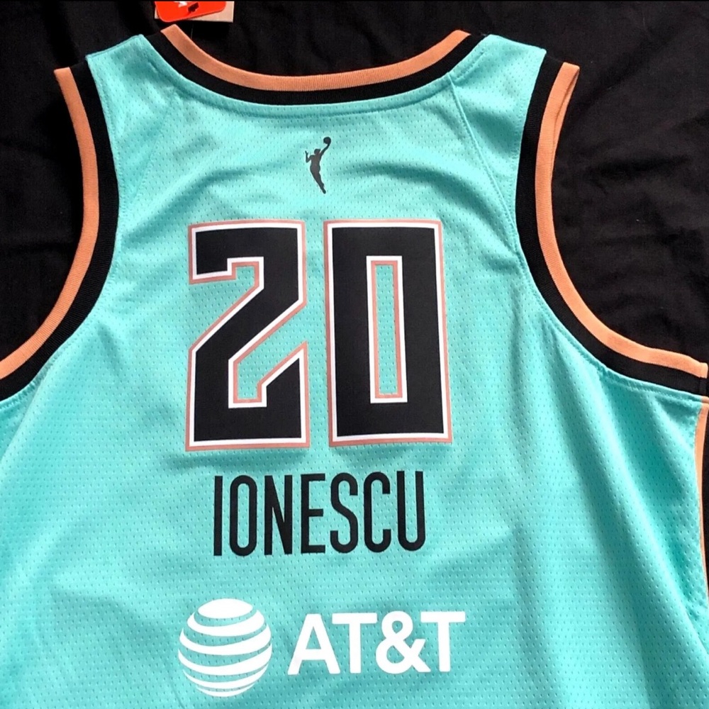 Nike WNBA Equality Edition Jersey NY Liberty Teal Blue Sabrina Ionescu XS Small - Picture 4 of 8